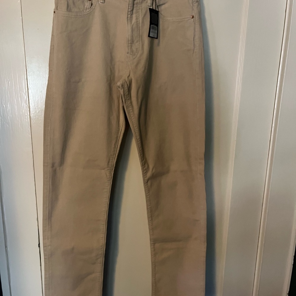Buck Mason Tan Corduroy Men Pants